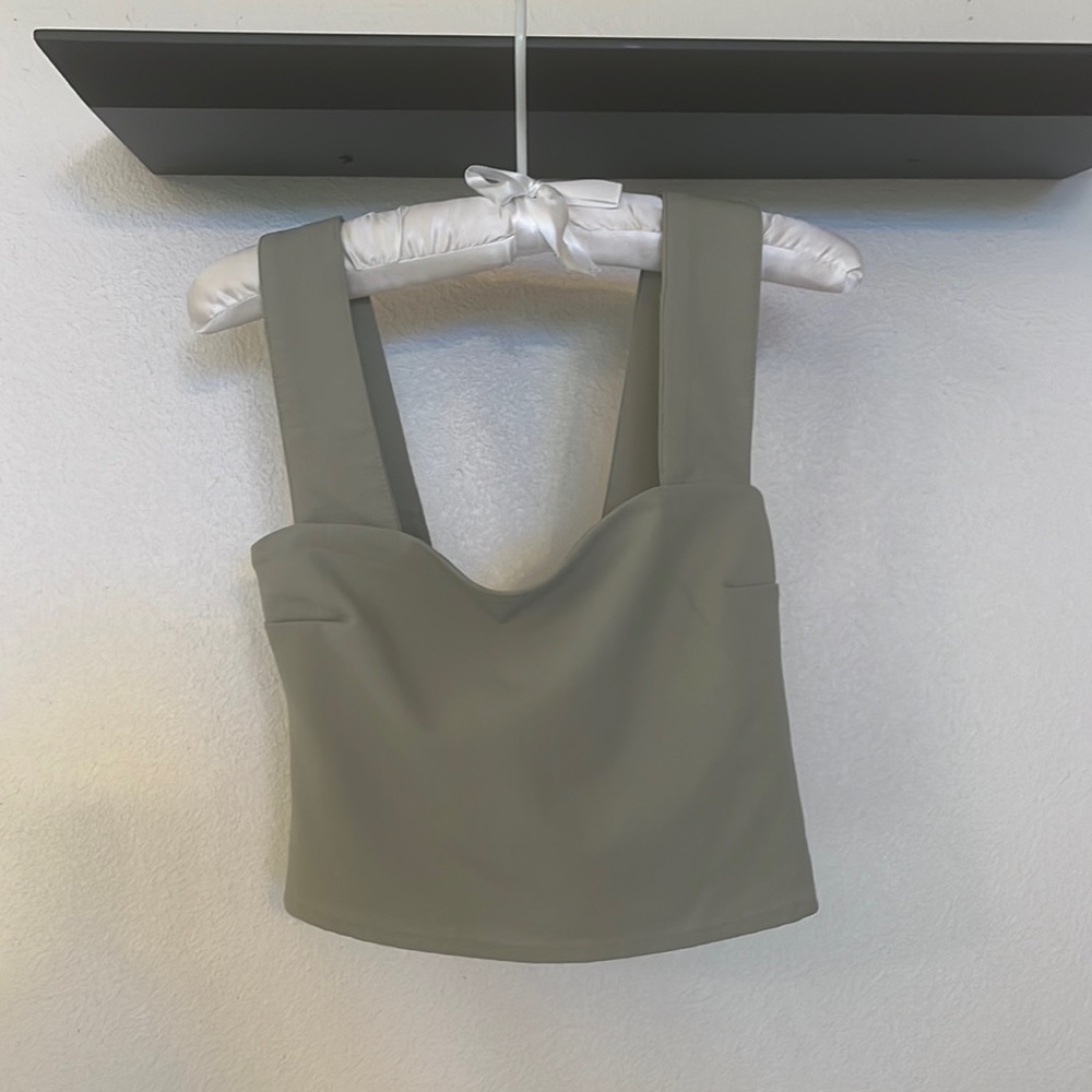 Abercrombie & Fitch Olive Green Crop Top Size XXS